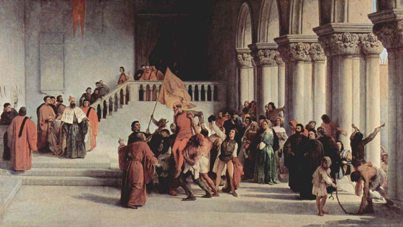 Francesco Hayez Release of Vittor Pisani from the dungeon china oil painting image